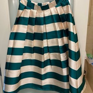 Chicwish Green Striped Skirt